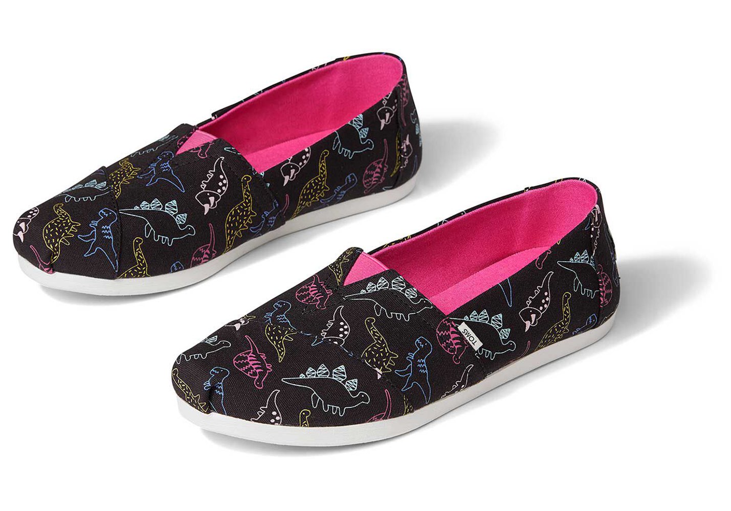 Toms Alpargata Dinosaur Doodles Espadrille Black - Womens - 14537-EYSX